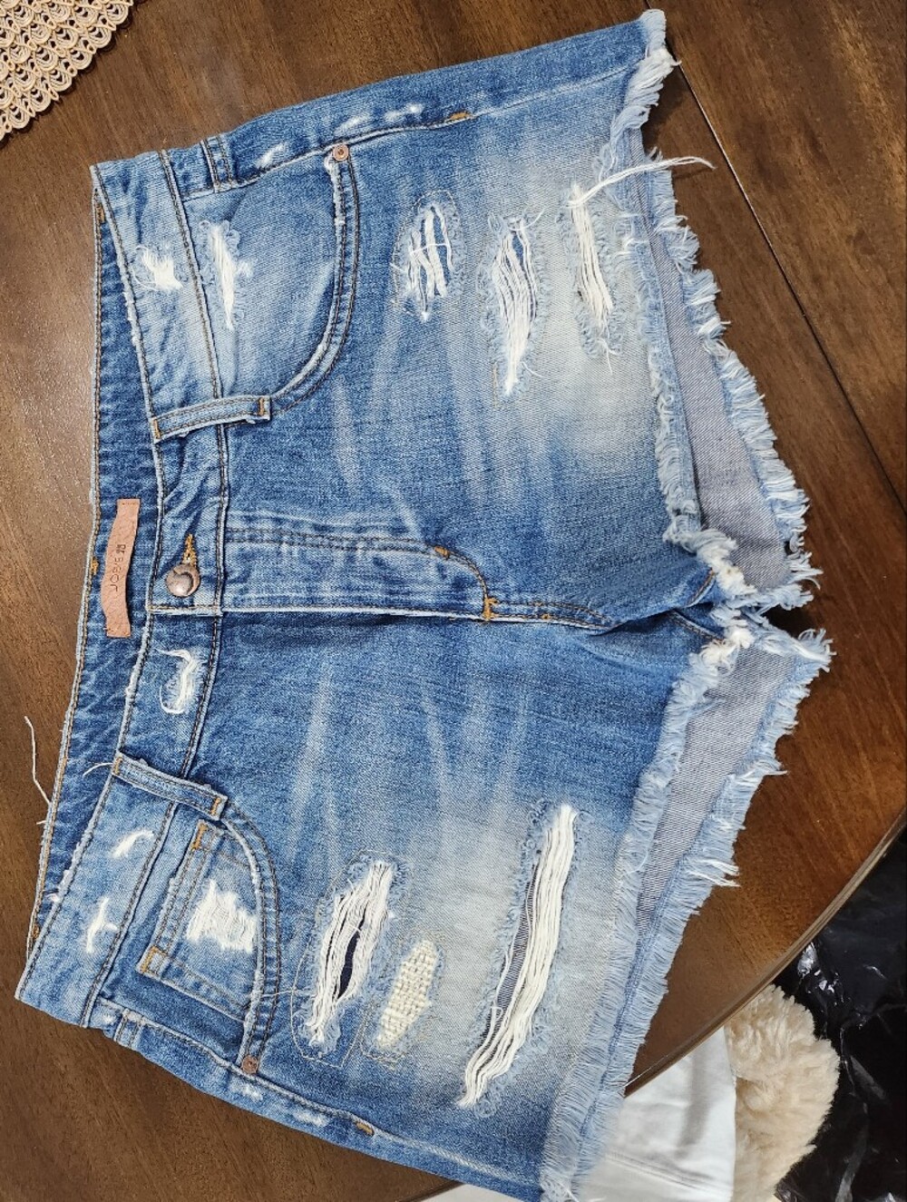 Joe's Jeans Distressed‎ High-Rise Blue Denim Shorts